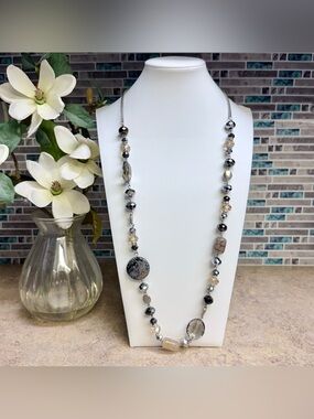 Beautiful A&A beaded Opera length necklace